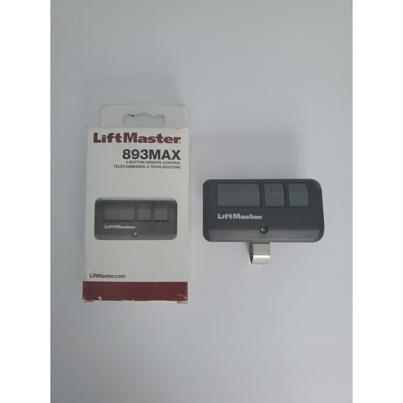 LiftMaster Garage Door Opener Remote Control Model 893MAX 3 Button Transmitter - Picture 1 of 3